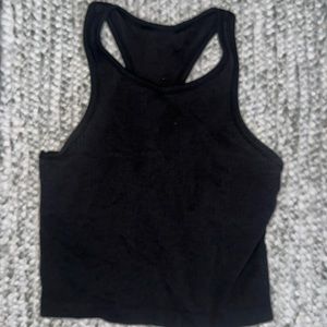 Black cropped tank top LULULEMON